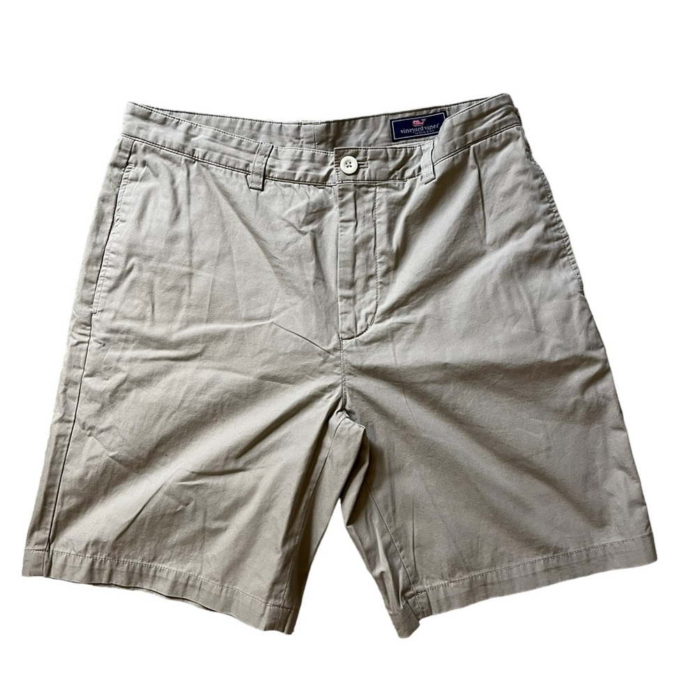 Vineyard Vines Chino Shorts Men's 33 Flat Front Khaki‎ Bottom Lightweight ✅